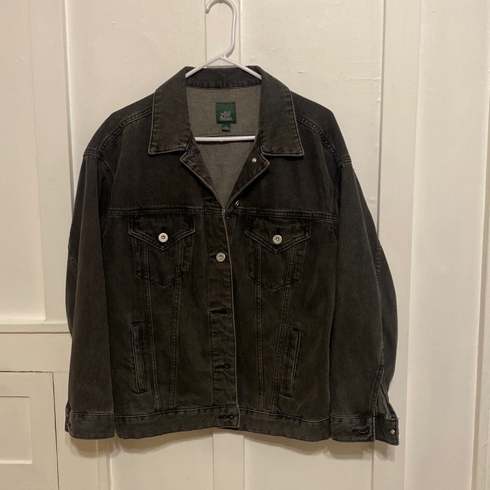 Wild Fable Oversized Black Jean Jacket